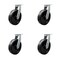Service Caster 10'' Extra Heavy Duty Phenolic Wheel Swivel Caster Set with 2 Swivel Locks, 4PK CRAN-SCC-KP92S1030-PHR-BSL-2-S-2 - alternate 1